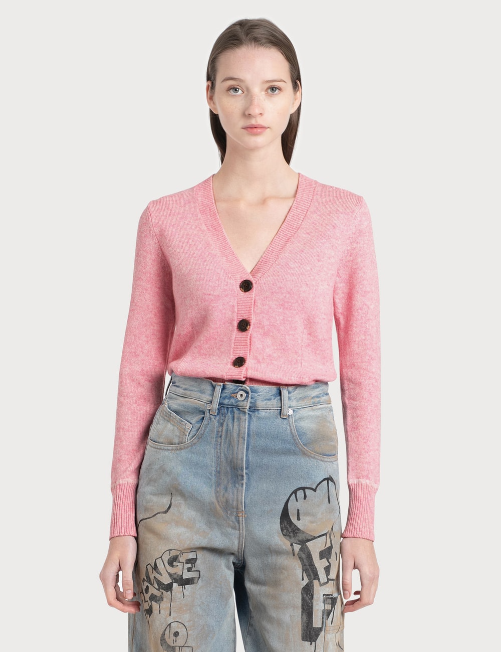 ganni cropped cardigan