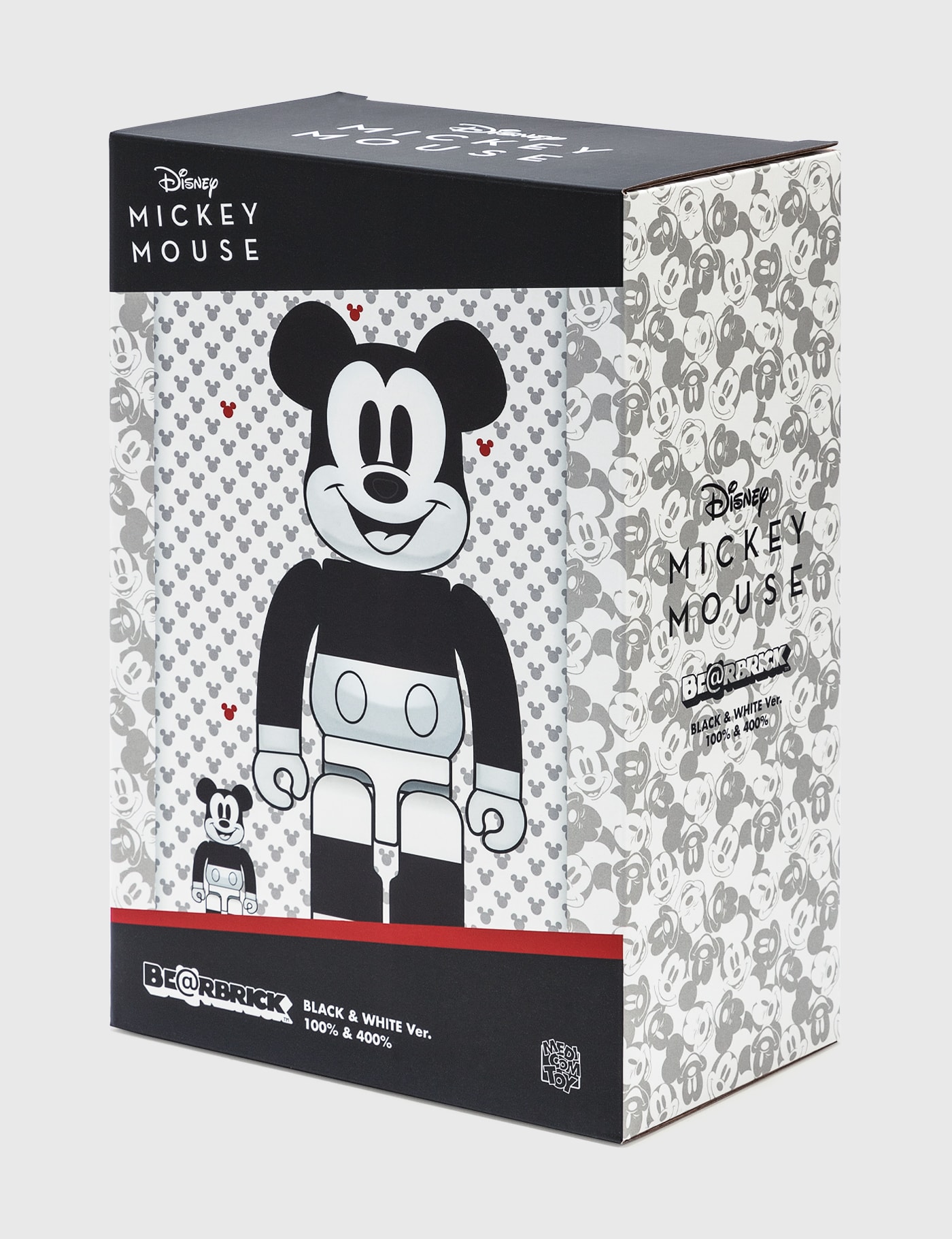 Medicom Toy - Be@rbrick Mickey Mouse (B&W 2020 Ver.) 100％ & 400％ Set | HBX