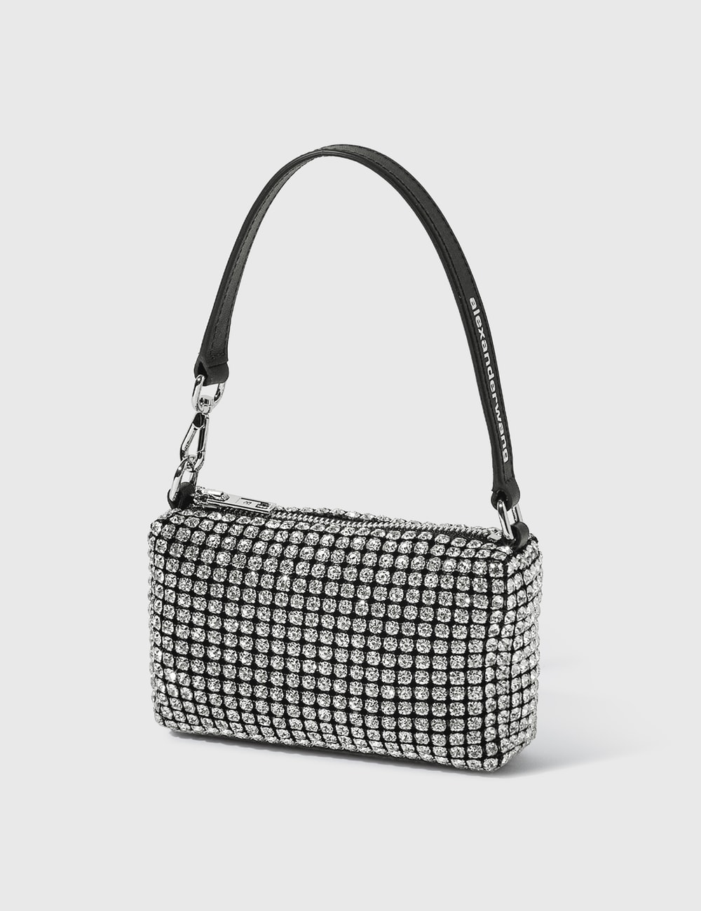 alexander wang wangloc rhinestone pouch