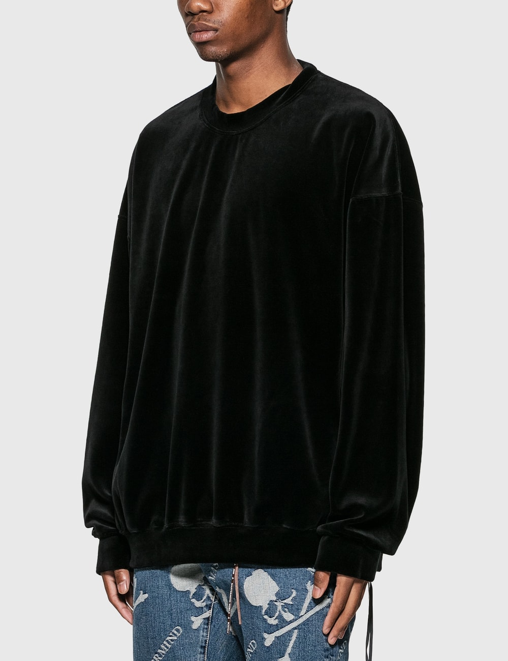 velour crewneck mens