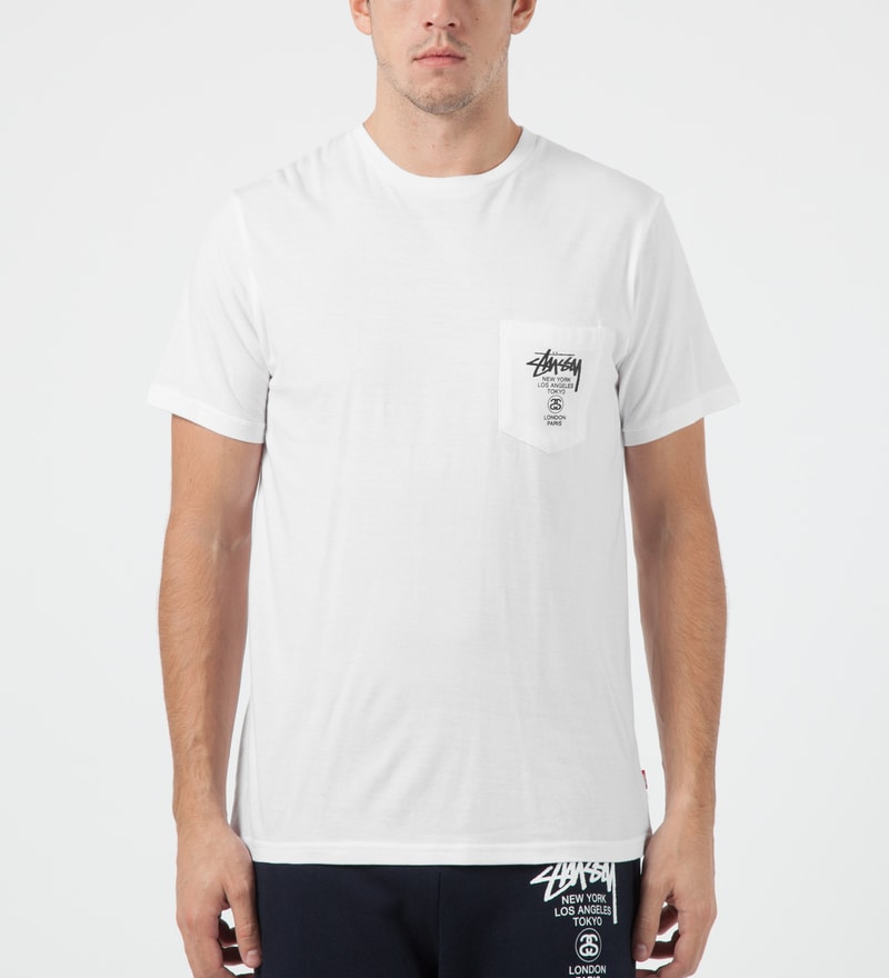 stussy white t shirts