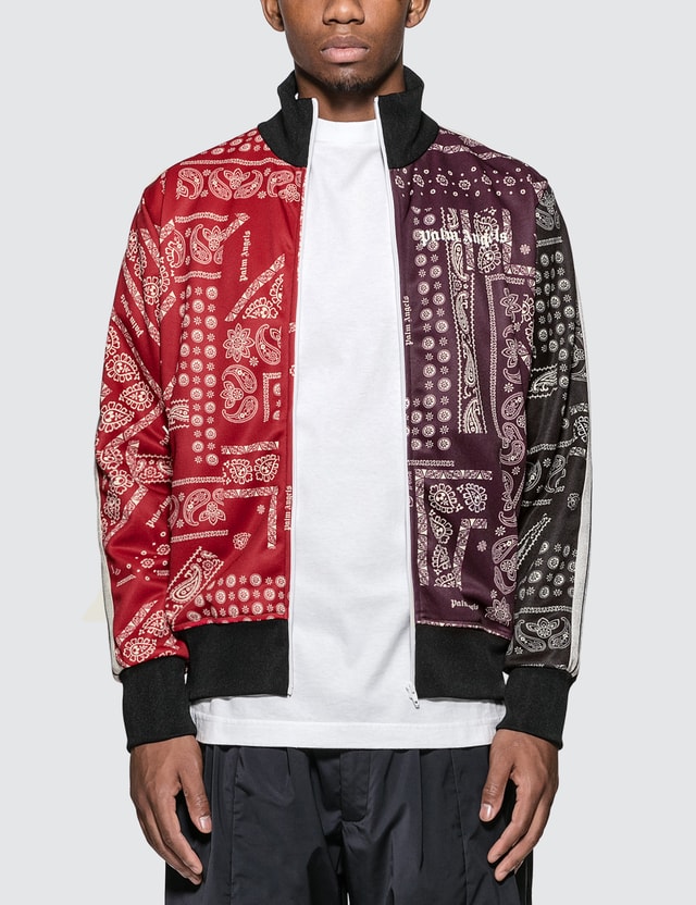palm angels black bandana track jacket