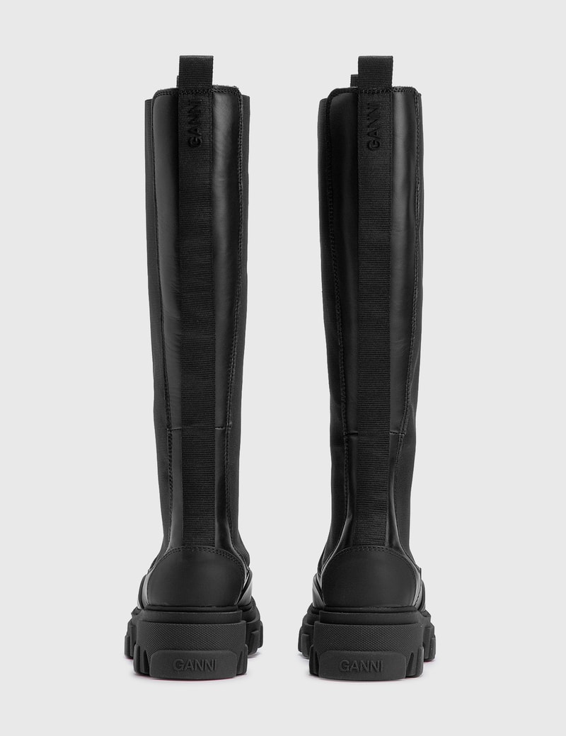 calf leather high chelsea boot ganni