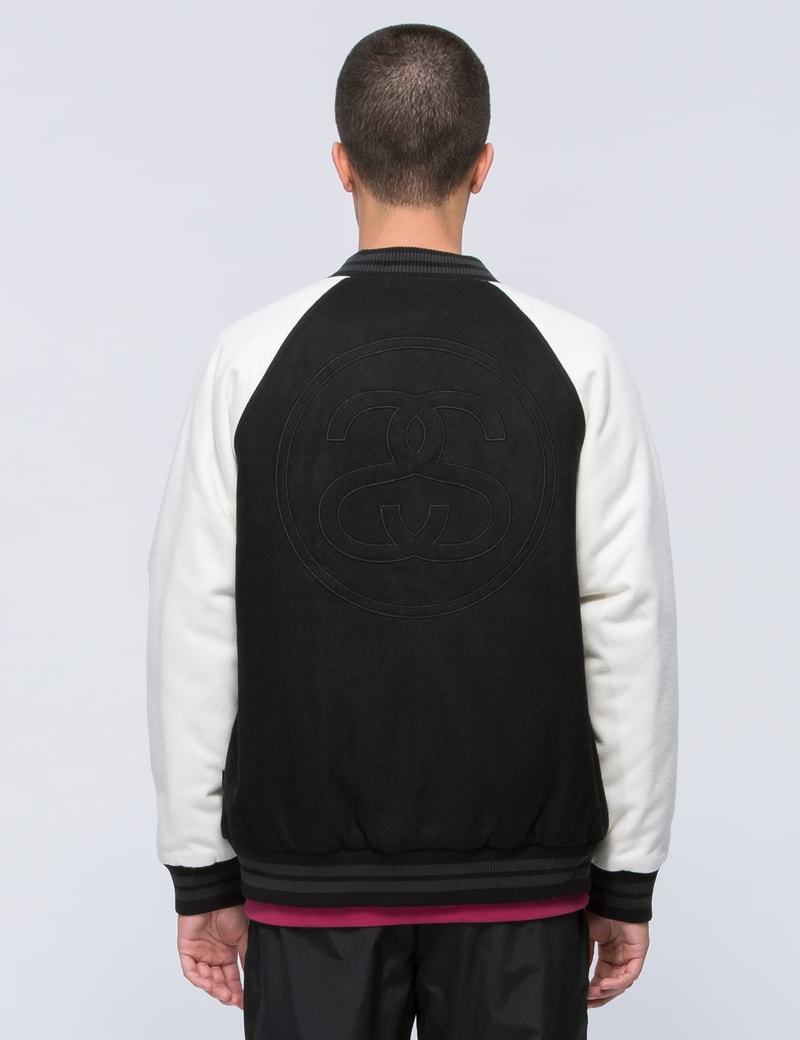stussy wool stripe work jacket