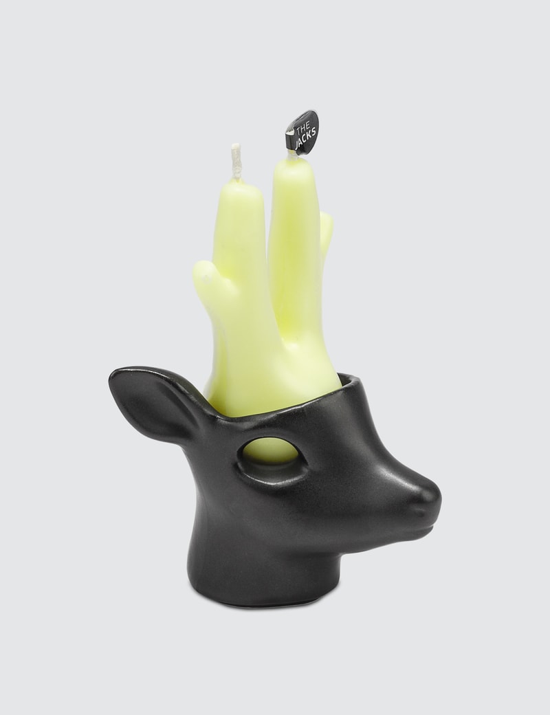 The Jacks Candles Deer Holder & Blue Antler Candle Set HBX