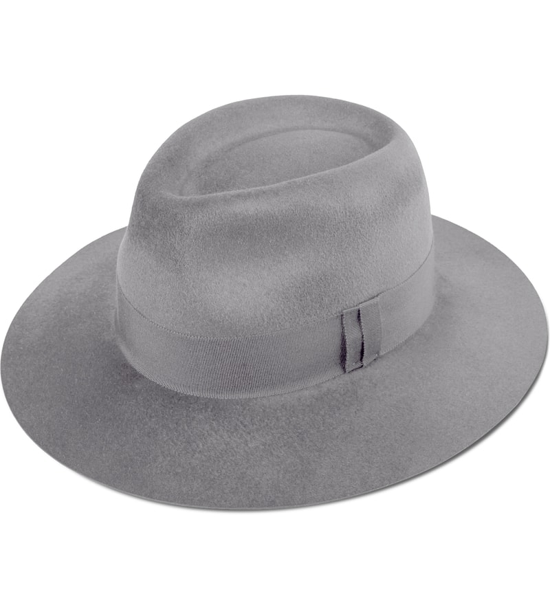 Larose Light Grey Fedora Without Lining for Summer Hat HBX