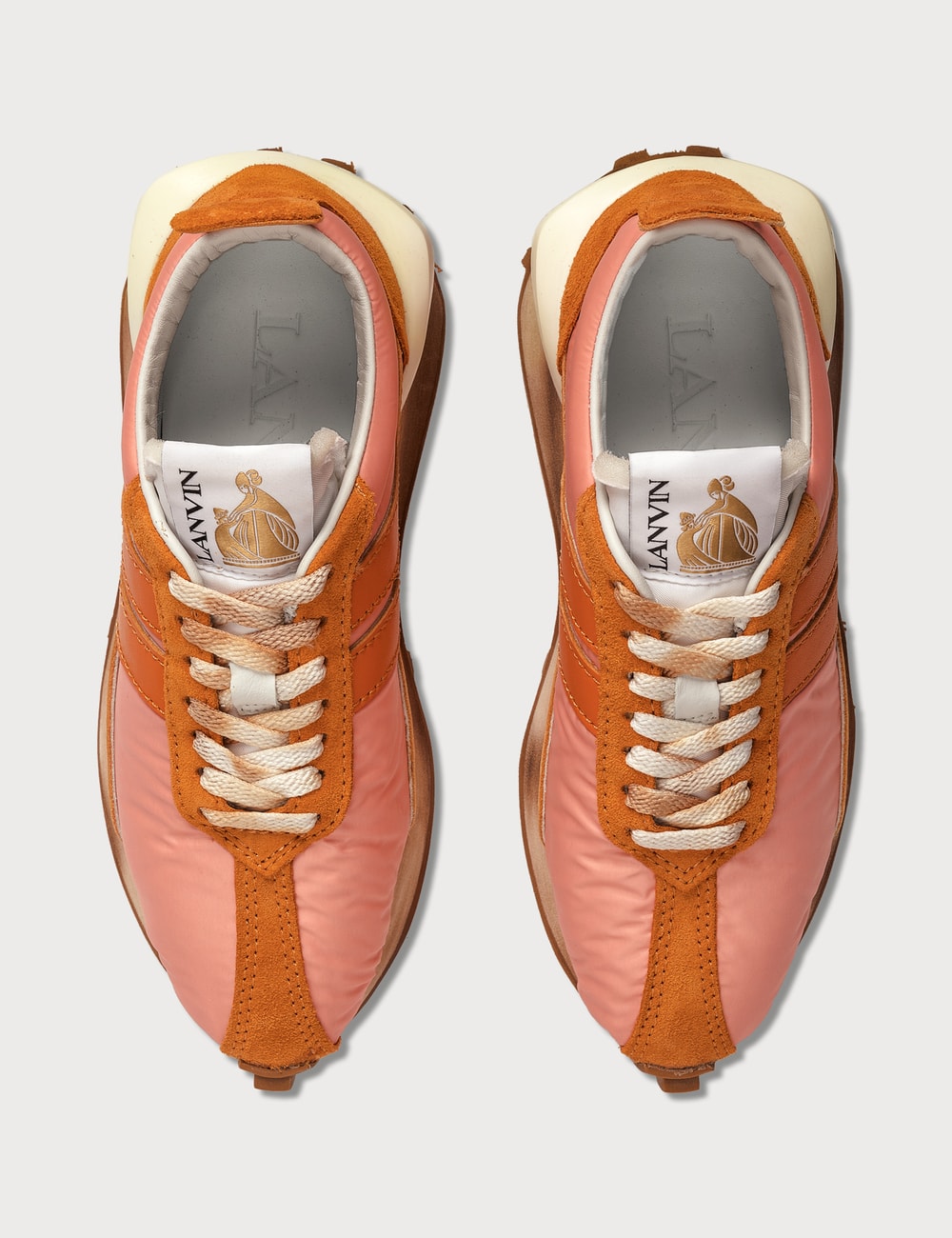 lanvin bumper sneaker on feet