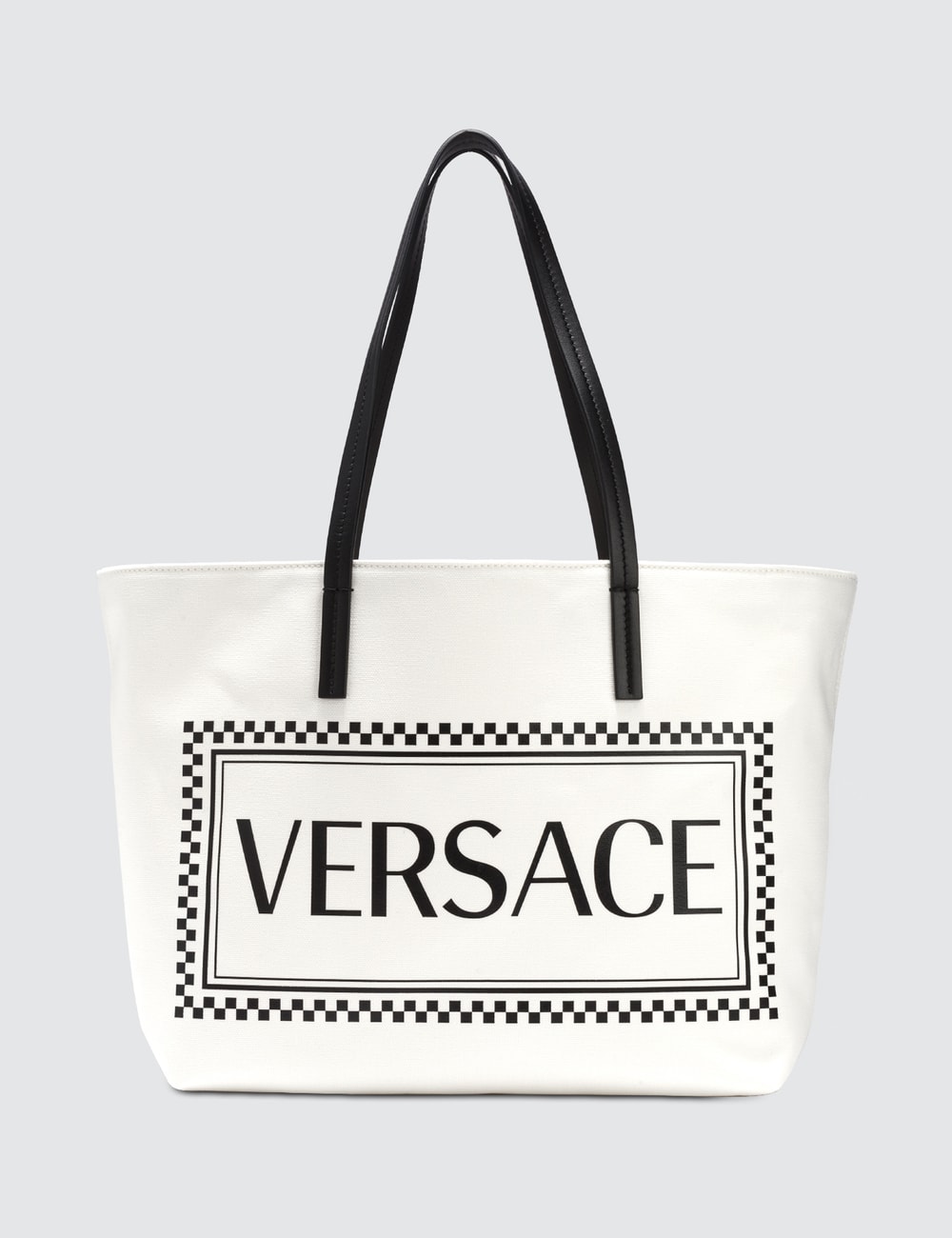 Versace - Canvas Versace Logo Tote Bag | HBX