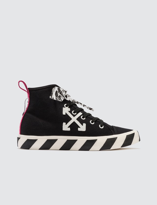 off white mid top vulcanized sneaker