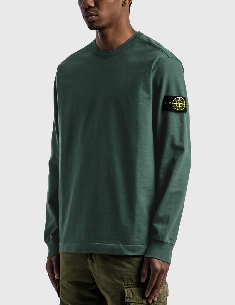 stone island powder blue sweatshirt