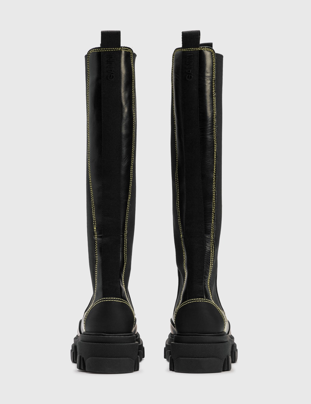 calf leather high chelsea boot ganni
