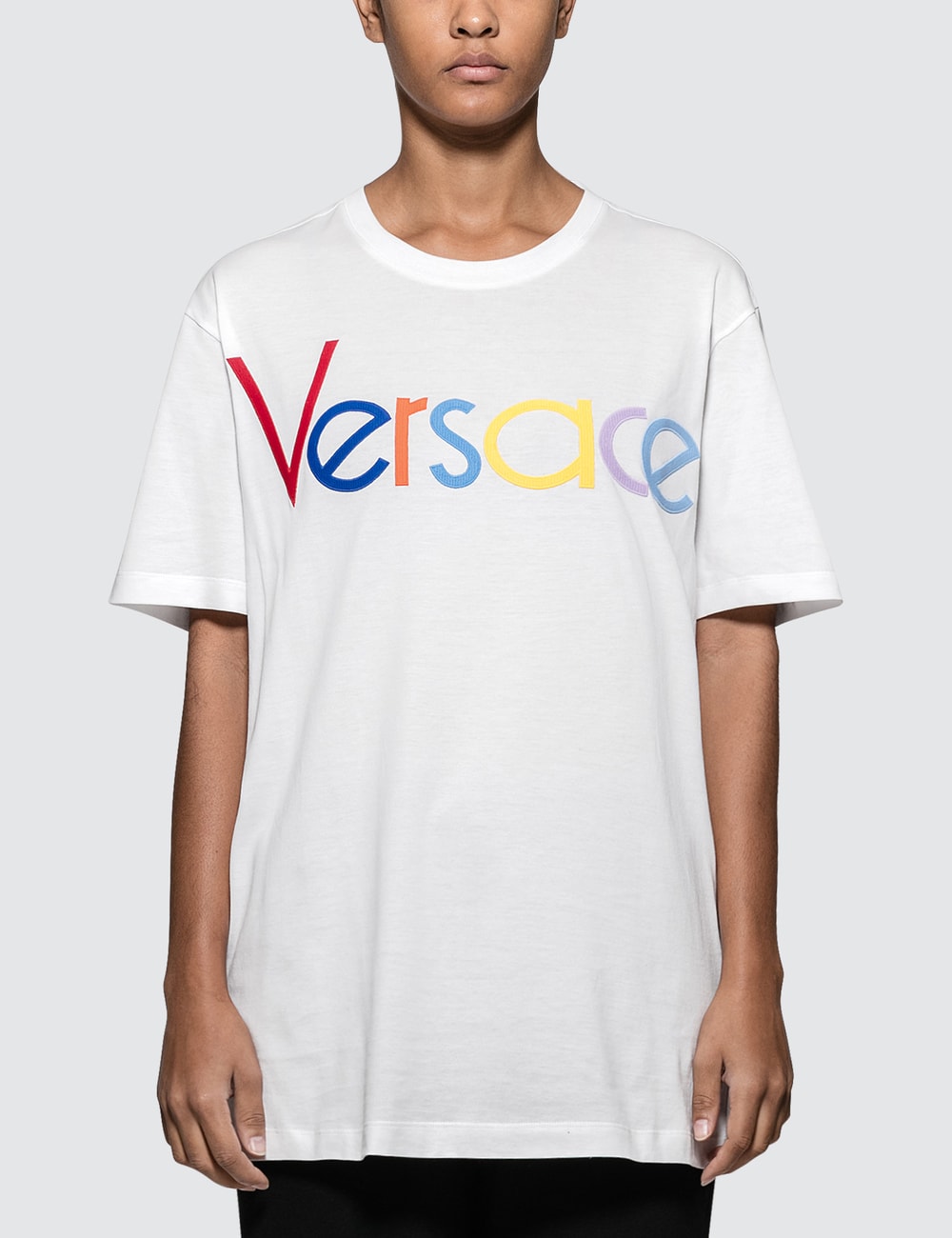 Versace - Rainbow Color Logo Short Sleeve T-shirt | HBX