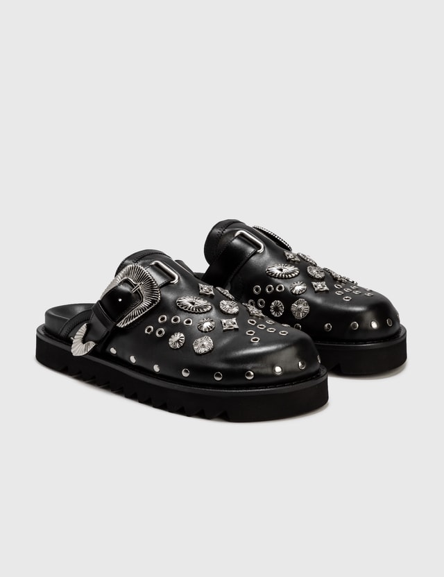 Toga Virilis - Studded Leather Slip On Sandals | HBX