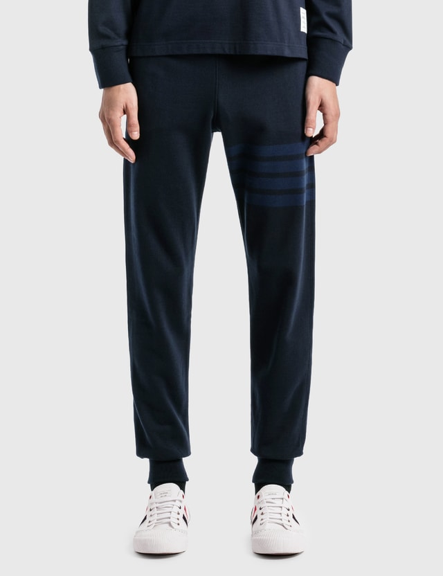 thom browne black sweatpants