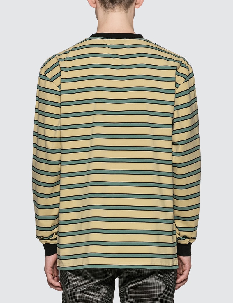 pleasures chainsmoker striped shirt