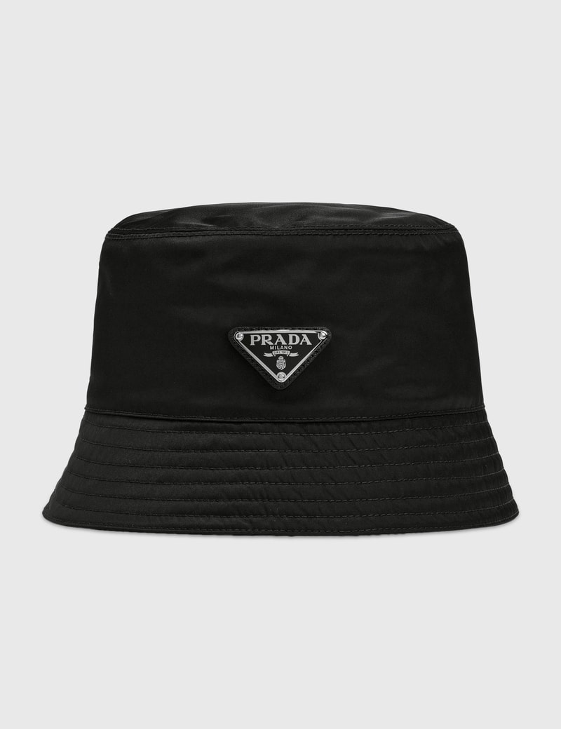 prada nylon bucket hat black