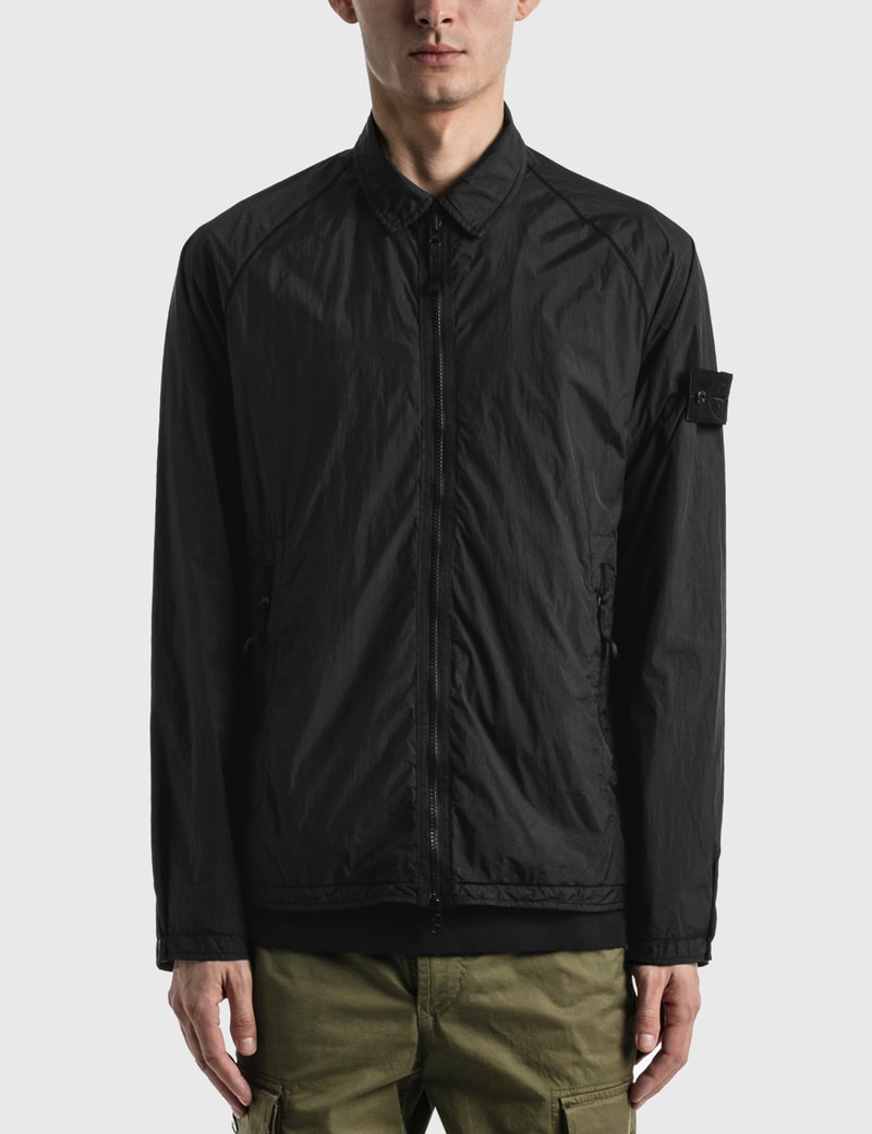 stone island ghost overshirt navy