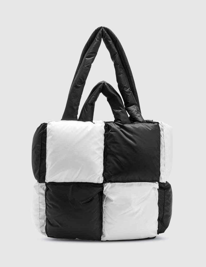 white puffy bag