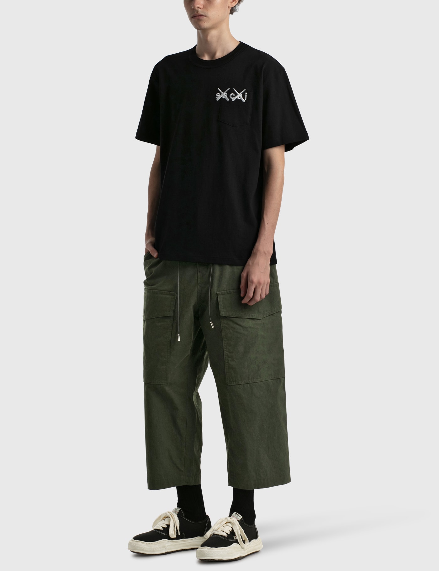 Sacai - KAWS Embroidery T-shirt | HBX