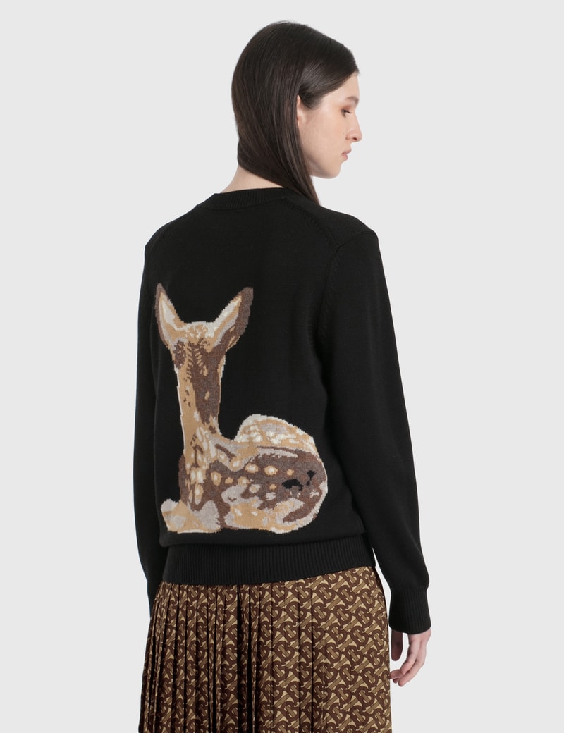 burberry deer sweater