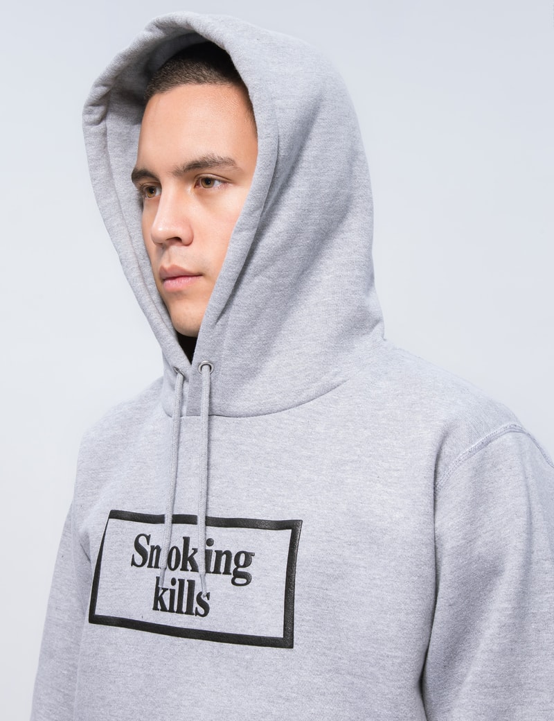 smoking kills hoodie blue