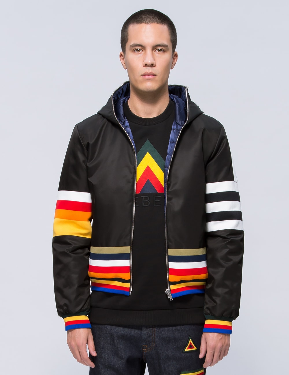 ICEBERG Multi Stripe Reversible Down Jacket HBX