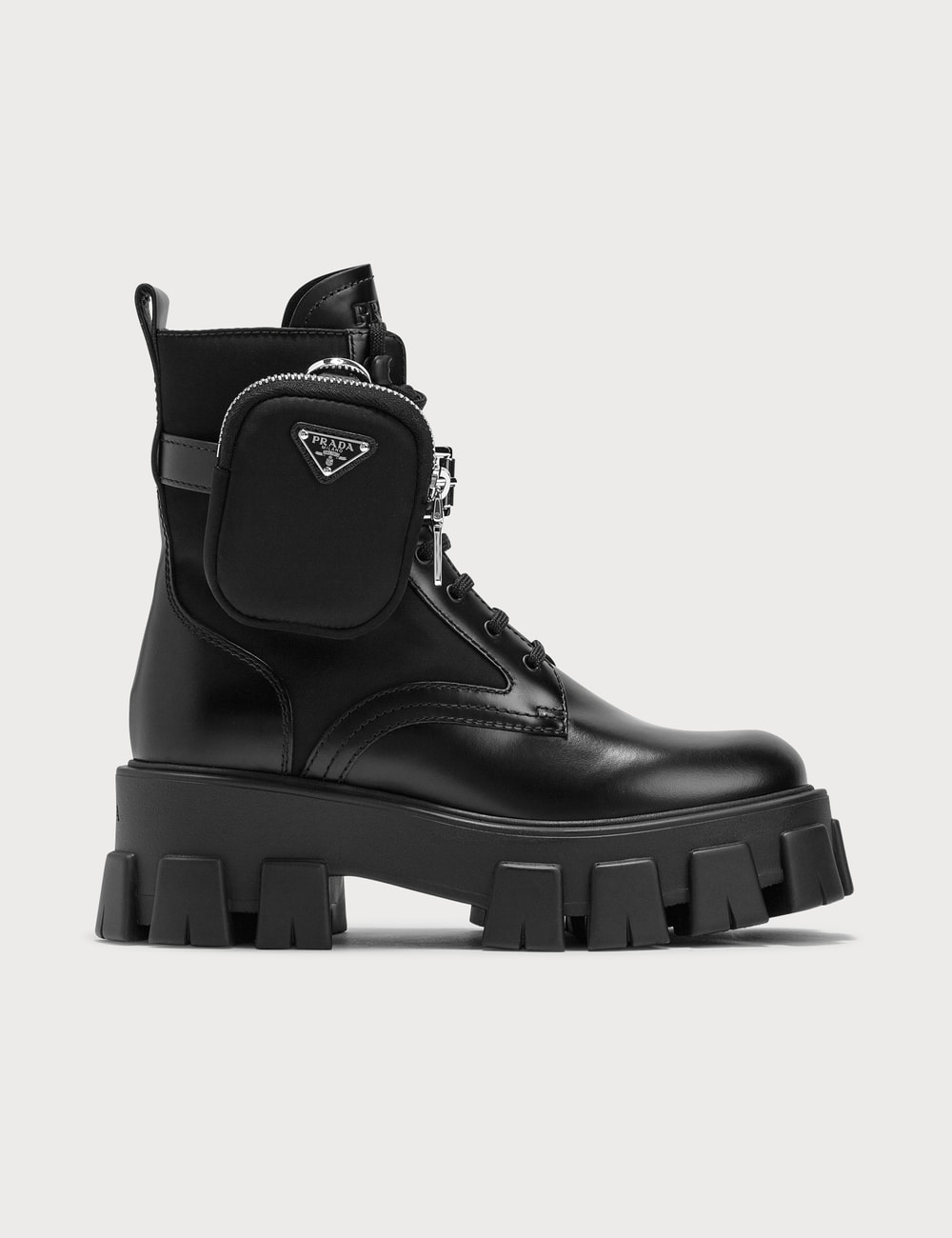 Prada - Chunky Boots With Pouch | HBX