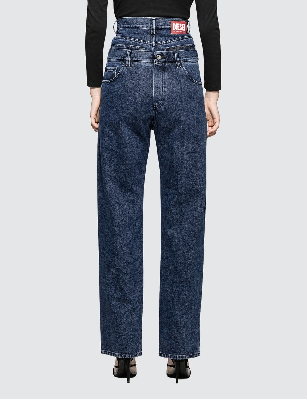 Diesel Red Tag Embedded Belt Jeans HBX