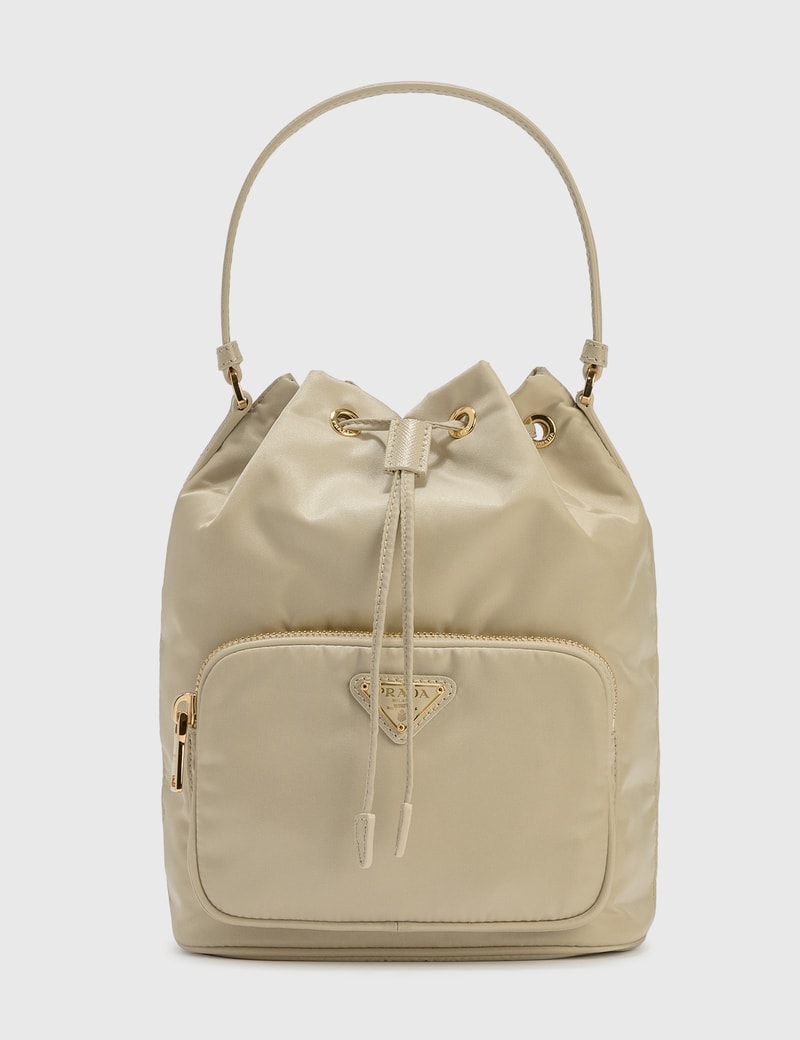 prada small nylon bucket bag