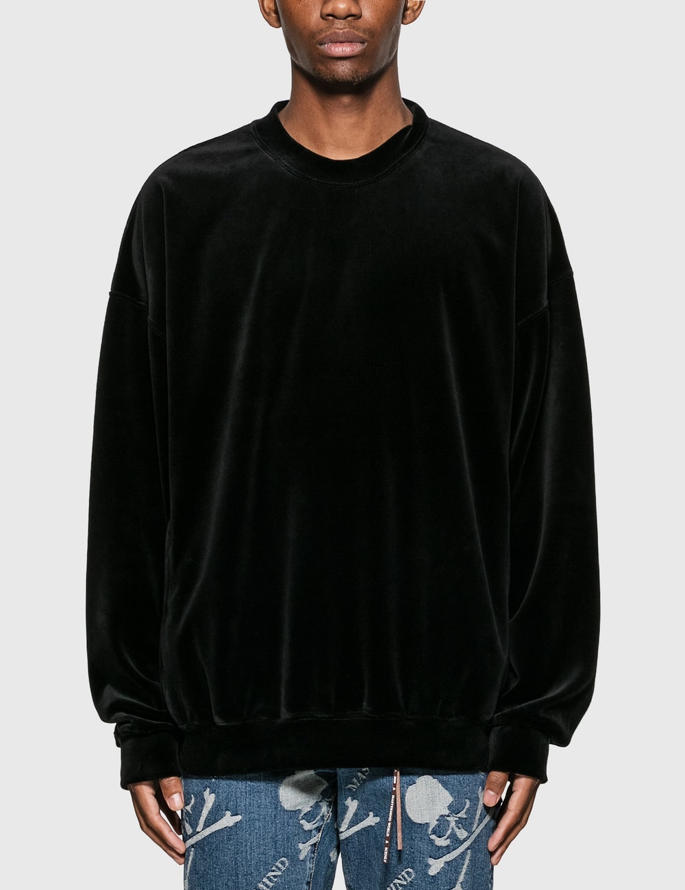 velour crewneck mens