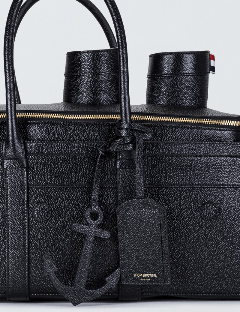 Thom Browne Pebble Grain Leather Cruise Liner Bag HBX