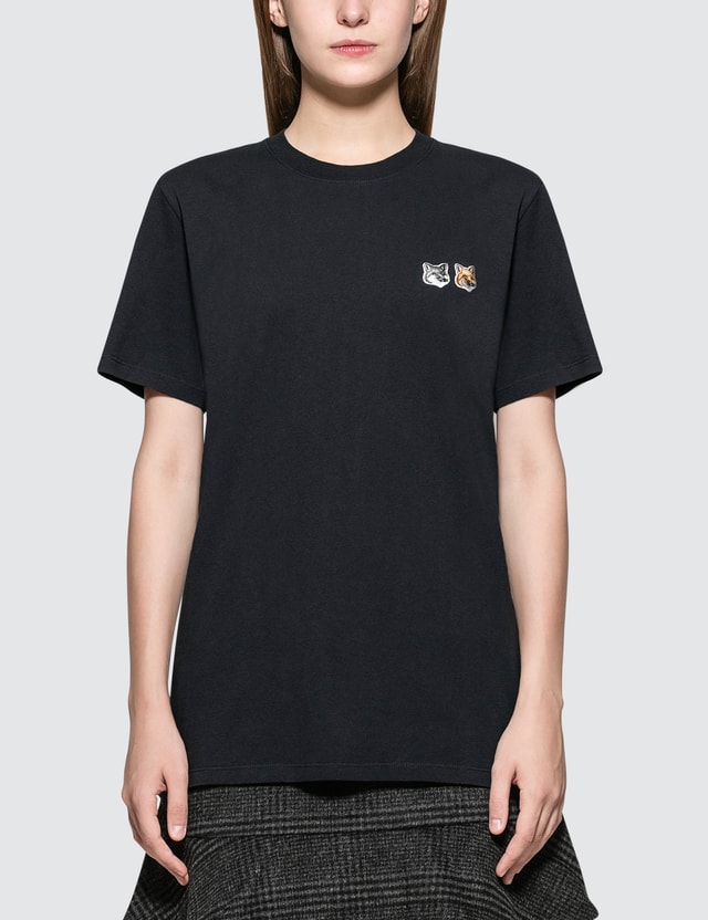 Maison Kitsune - Double Fox Patch Short Sleeve T-shirt | HBX