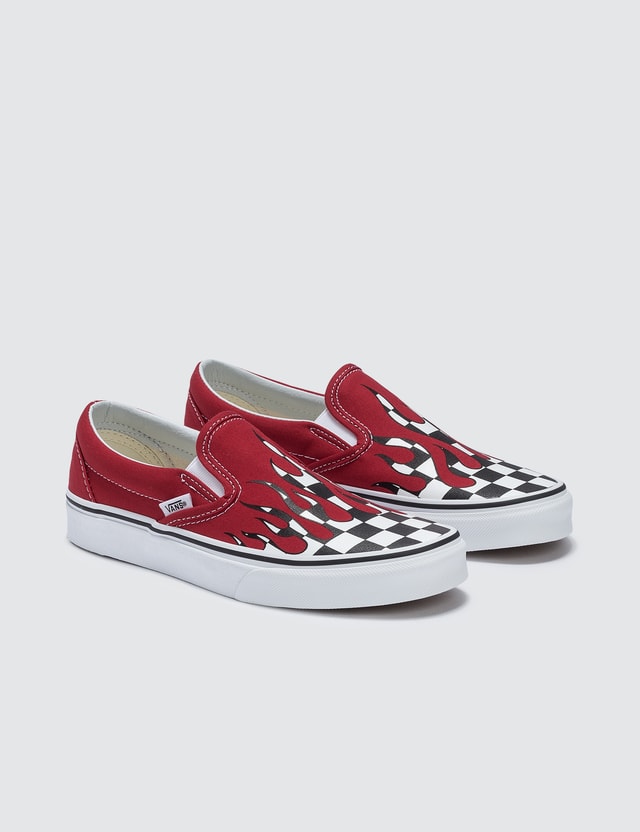 Vans - Checker Flame Classic Slip-on | HBX