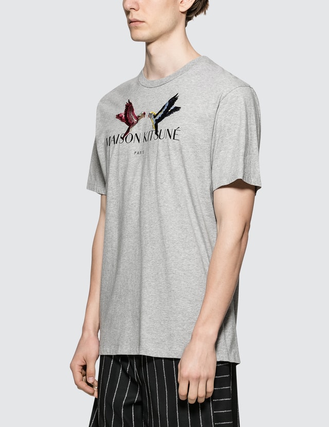 maison kitsune bird t shirt