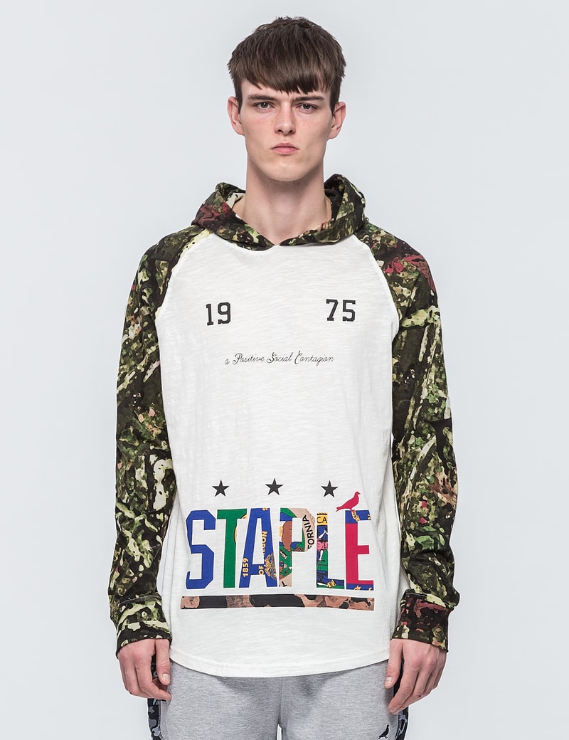 camo hooded t shirt