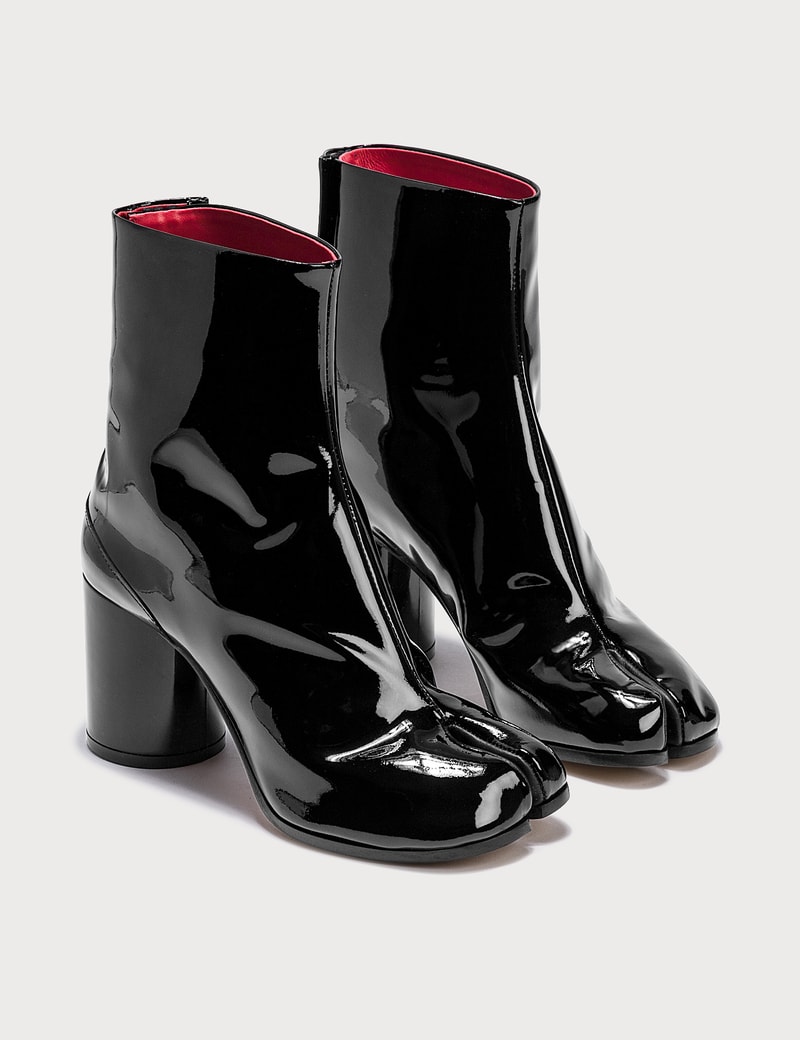 Maison Margiela - Tabi Patent Ankle Boots | HBX