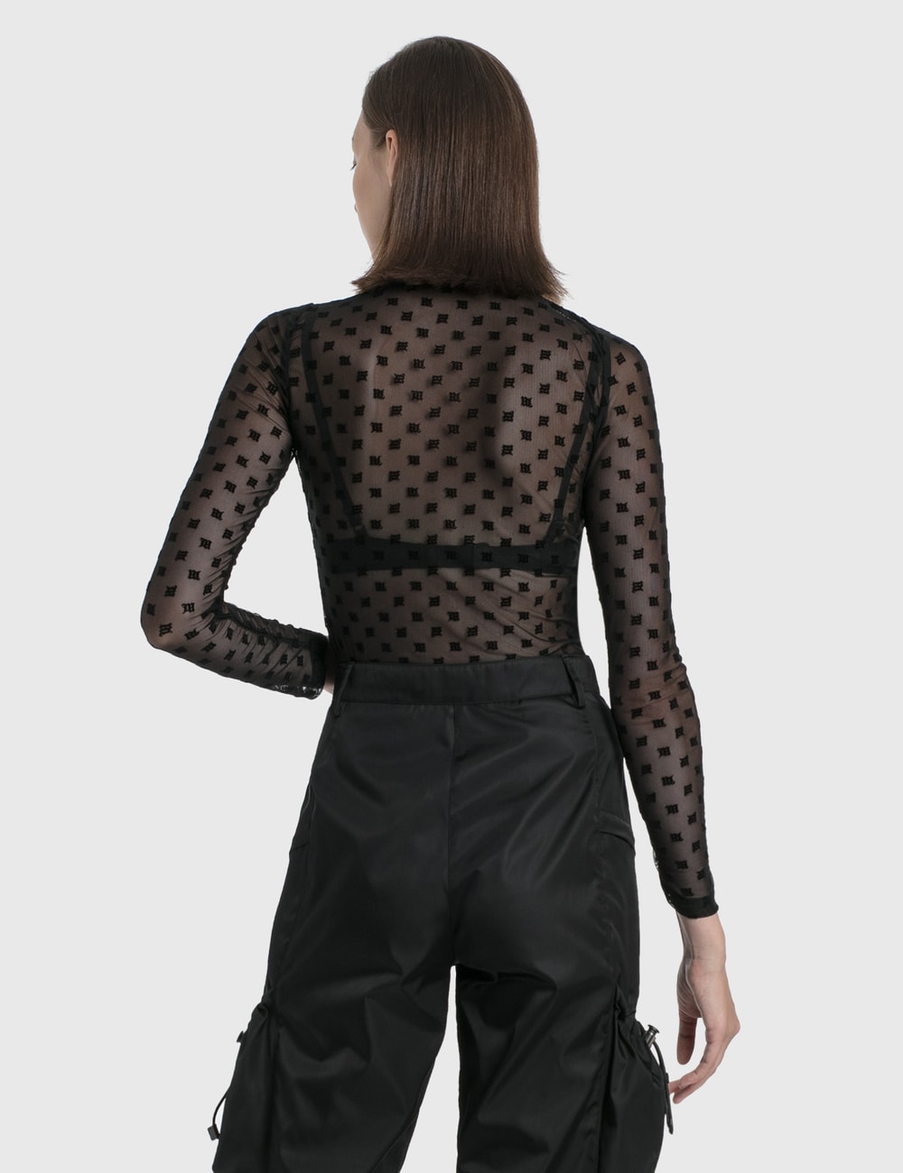 turtleneck mesh top