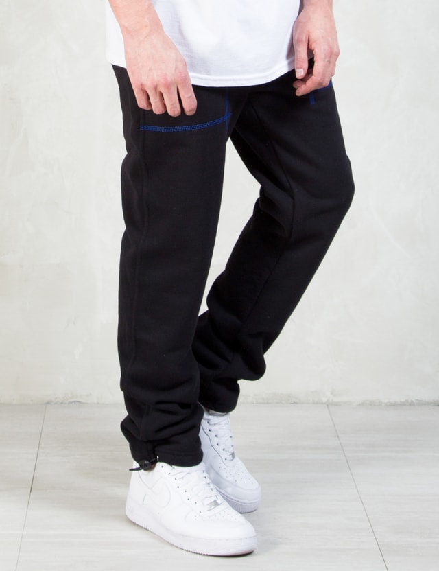 white and gold sweatpants