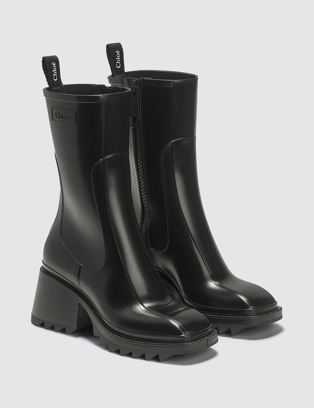chloe betty lace up rain boots