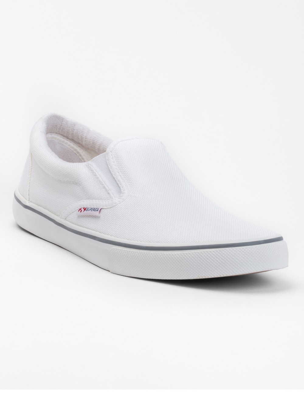 superga white slip on