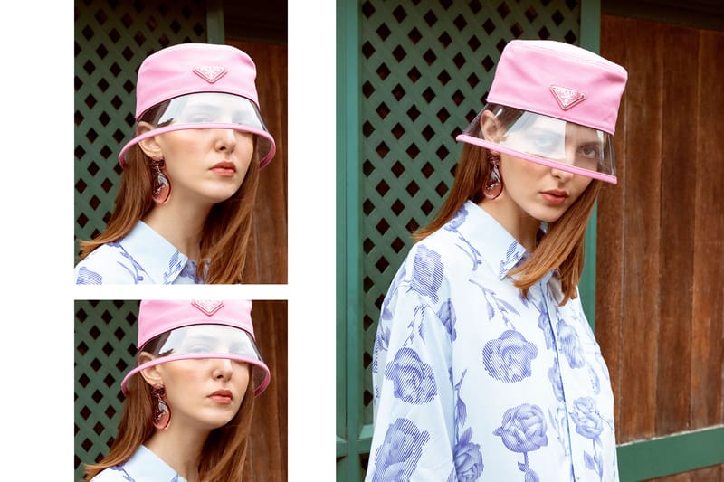 Prada pvc bucket hat online