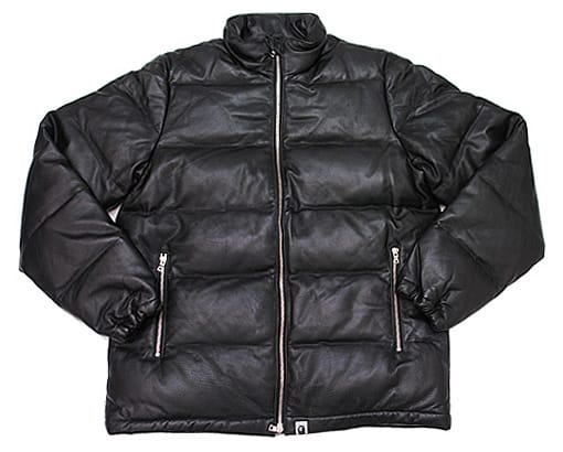 Bape Leather Down Jacket | Hypebeast