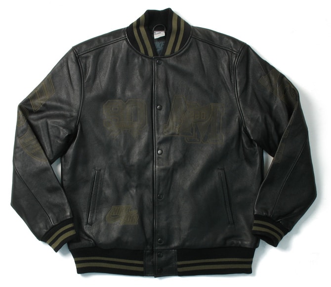 nike varsity black leather