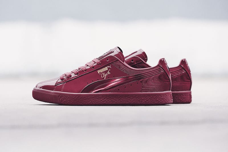 Puma store clyde burgundy