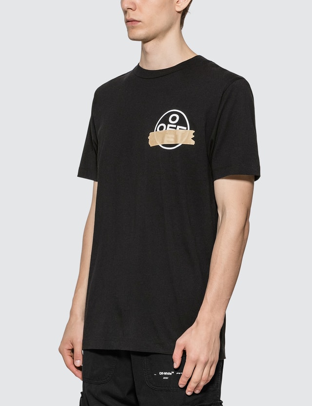 off white tape t shirt white