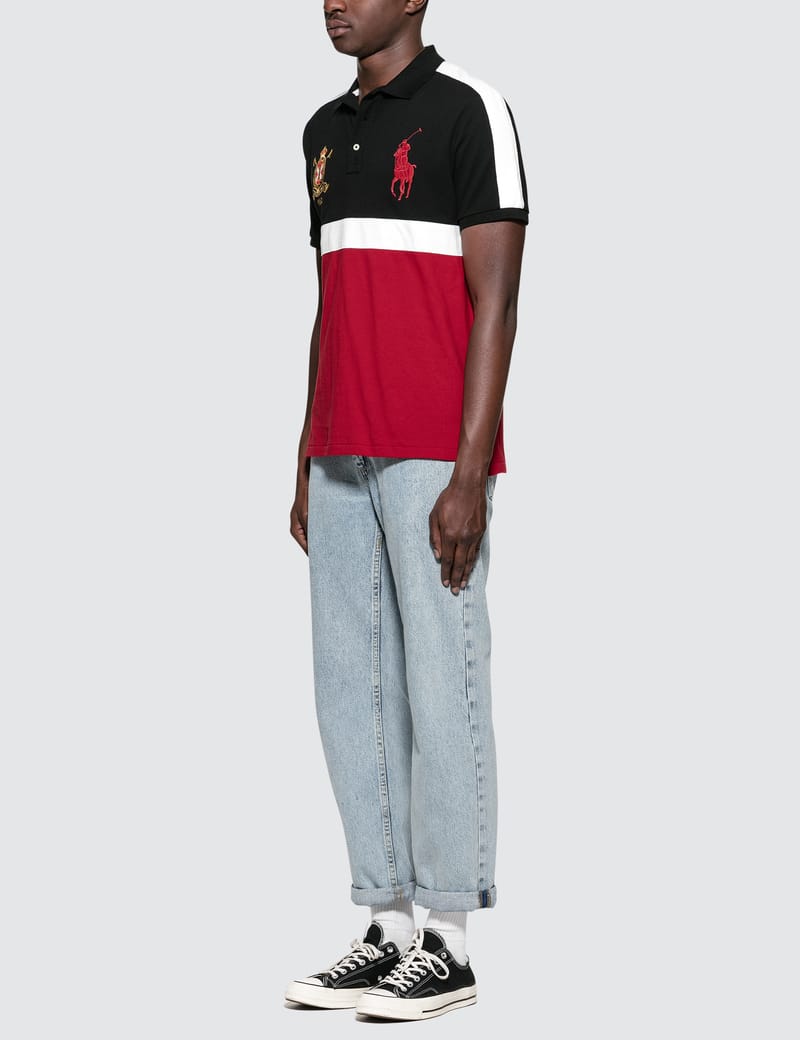 With Custom Ss Slim Fit Badge Polo hstCrdQ