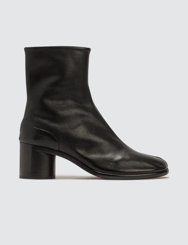 painted calfskin tabi boots