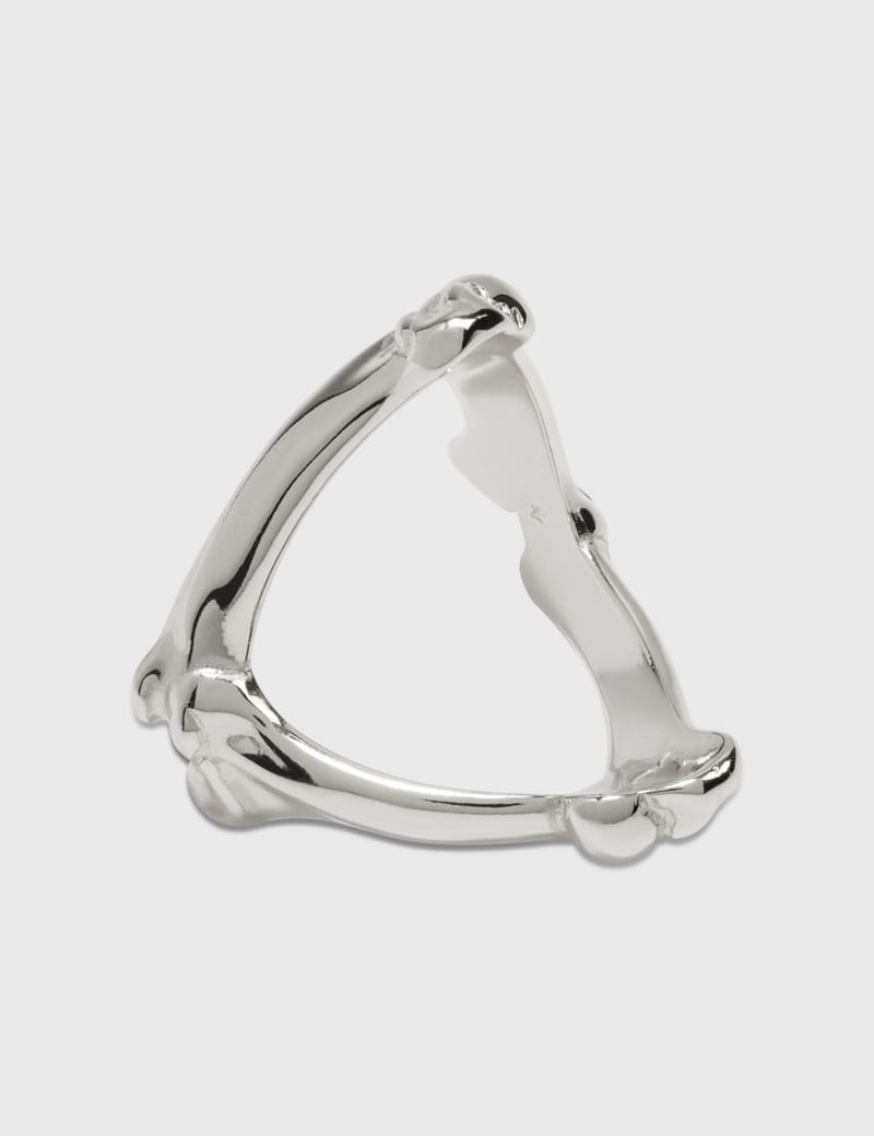 Takahiromiyashita The Soloist Bone Shaped Victory Ring In Silver | ModeSens