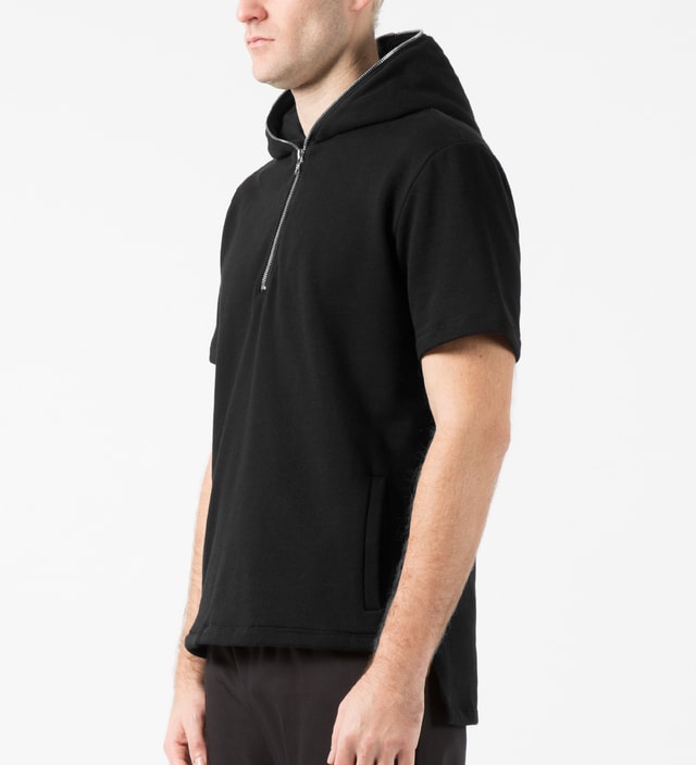 black quarter zip hoodie