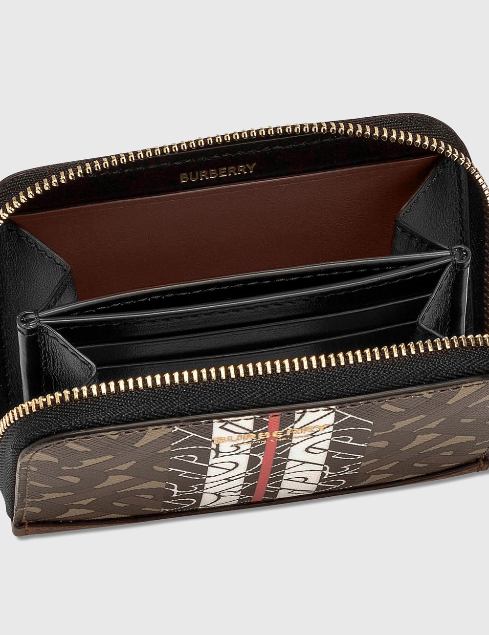 Burberry TB Monogram Ecanvas Zip Around Wallet HBX